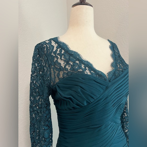 Adrianna Papell Deep Teal Lace Dress - Picture 3 of 9